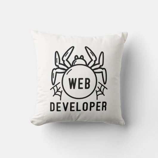 くもの巣開発者 クッション (正面)