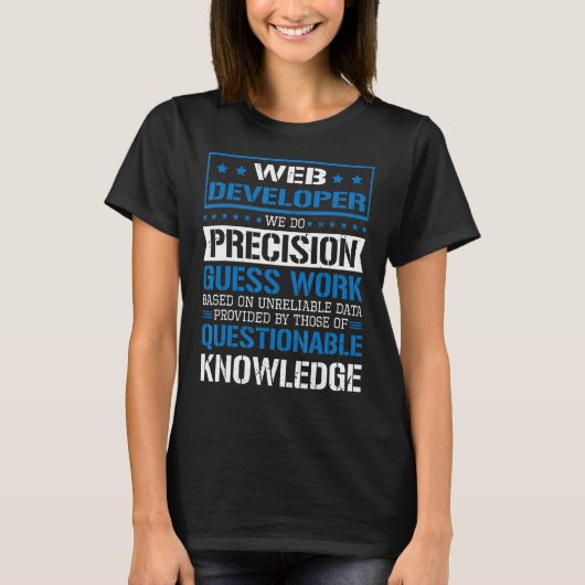 くもの巣開発者Precision Guessworkを実行2 Tシャツ (正面)