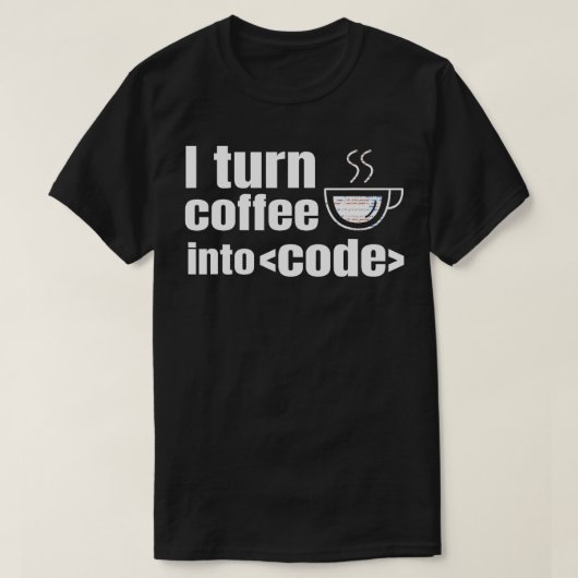 くもの巣開発者WebサイトプログラマCoder Coffee Love Tシャツ (デザイン正面)