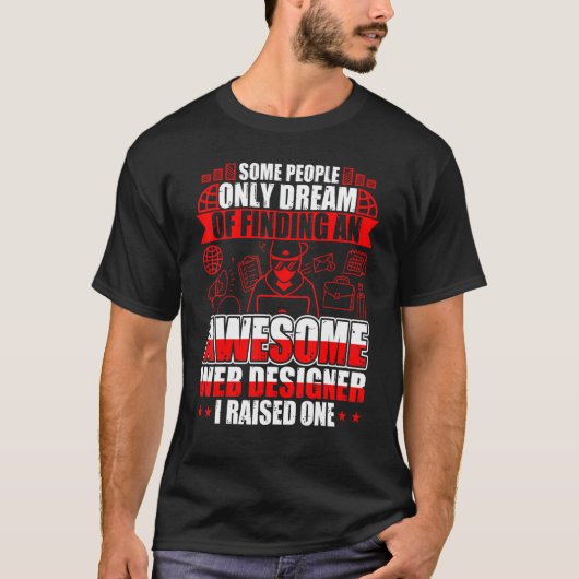 くもの巣・デザイ素晴らしナーの検索 Tシャツ (正面)