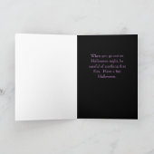 くもの巣&フォーチュンカラフル付きハロウィーンカード サンキューカード (内部)