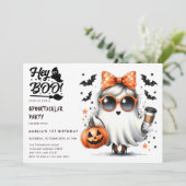 くもの巣 | 幽霊こうもり | ハロウィーン誕生日招待状 招待状 (スタンド正面)