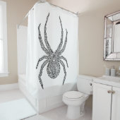 くもの落書き シャワーカーテン (インサイチュ)