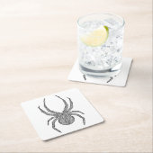 くもの落書き スクエアペーパーコースター (インサイチュ)