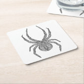 くもの落書き スクエアペーパーコースター (アングル)