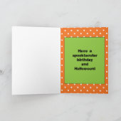 くもの誕生日のハロウィンの孫娘 カード (内部)