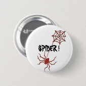くもの赤いボタン 缶バッジ (正面&裏面)