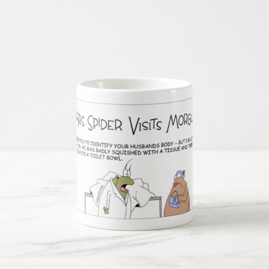 くもの遺体安置所の訪問 コーヒーマグカップ (中央)