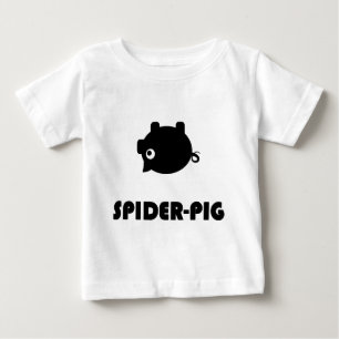 くもブタの軽いTシャツ ベビーTシャツ