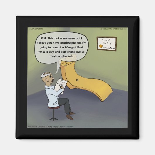 くも恐怖症おもしろい漫画 マグネット (正面)