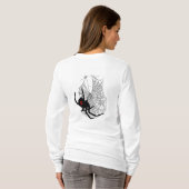 くも美しいクロゴケグモしかし恐しく Tシャツ (裏面フル)