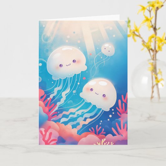 くらげの冒険 カード (黄色い花)