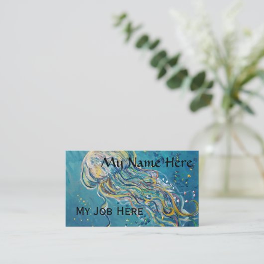 くらげの絵画 名刺 (スタンド正面)