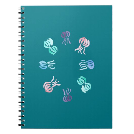 くらげの螺線形ノート ノートブック (正面)