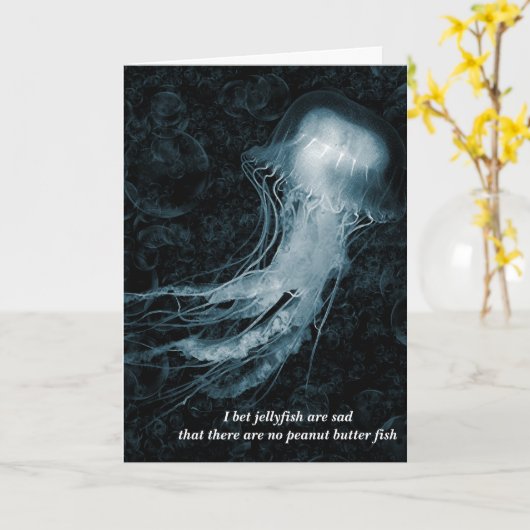 くらげの誕生日 カード (黄色い花)