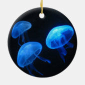 くらげは|の水中写真撮影を飾ります セラミックオーナメント (裏面)