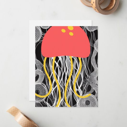 くらげ ノートカード (正面/裏面インサイチュ)