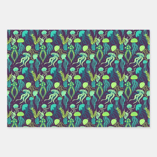 くらげ ラッピングペーパーシート (正面)