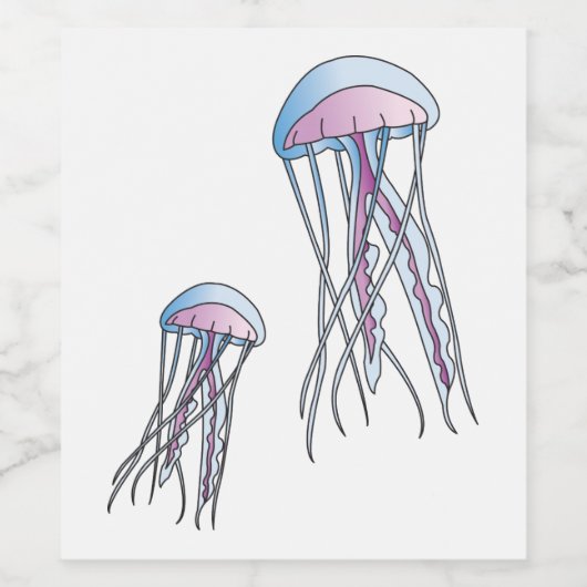 くらげ ワインラベル (シングルラベル)