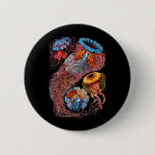 くらげ 缶バッジ (正面)