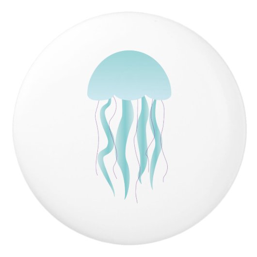 くらげ-陶磁器のノブおよび引き セラミックノブ (正面)