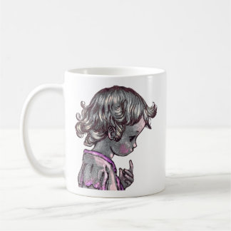 くるくるヘアの女子マグカップ コーヒーマグカップ