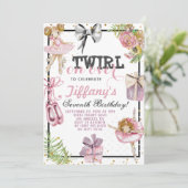 くるくる回ってバレリーナの誕生日 招待状 (スタンド正面)