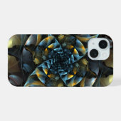 くるくる回る抽象芸術 iPhone 15ケース (裏面横)