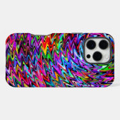 くるくる回る色のジグザグ模様 iPhoneケース (裏面横)