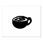 くるくる渦巻き コーヒーカップ ゴム印 (インプリント)