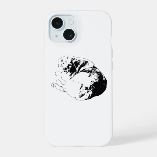 くるっとくつろぎ、日々のやすらぎ iPhone 15ケース (裏面)