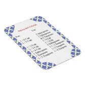 くるぶしベーキング変換チャート写真磁石 マグネット (右側)