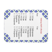 くるぶしベーキング変換チャート写真磁石 マグネット (横)