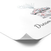 くるまの形の指紋ゲストブック ポスター (角)