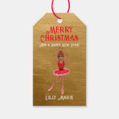 くるみおもしろいクラッカーのバレリーナのメリークリスマス ギフトタグ (正面)