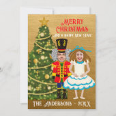 くるみおもしろいクラッカー&クララあなたの顔クリスマスを追加 シーズンカード (正面)