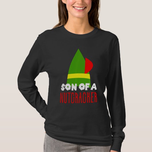 くるみおもしろい割りのクリスマスの息子 Tシャツ (正面)