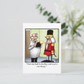 くるみおもしろい割りナッツアレルギーユーモア葉書 シーズンポストカード (スタンド正面)