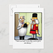 くるみおもしろい割りナッツアレルギーユーモア葉書 シーズンポストカード (正面/裏面)