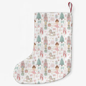 くるみお洒落クラッカーパステルピンククリスマスバレエ スモールクリスマスストッキング (裏面)