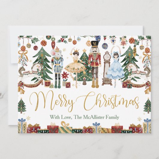 くるみお洒落割りクリスマスバレエ挨拶 カード (正面)