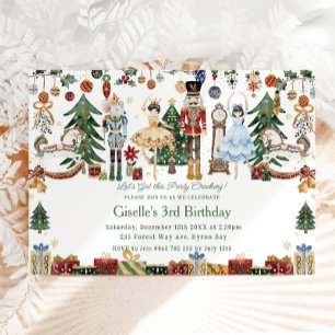 くるみお洒落割りクリスマスバレエ誕生日 招待状