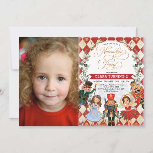 くるみお洒落割り誕生日パーティーの写真 招待状 (正面)