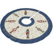 くるみお洒落割り青とベージュのクリスマス ブラッシュドポリエステルツリースカート (アングル)