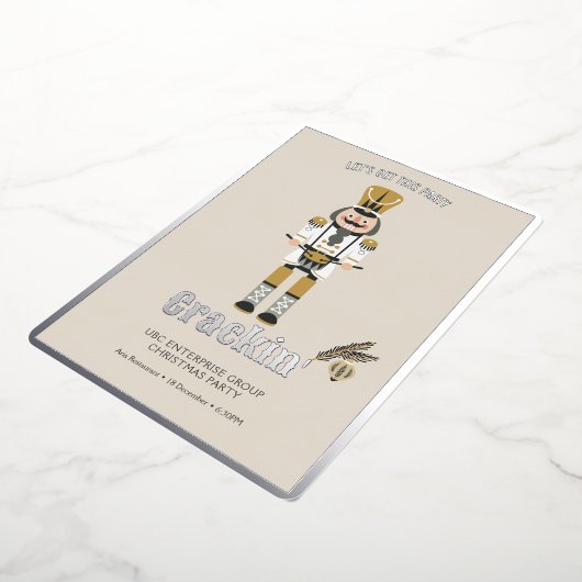 くるみエレガント割りクリスマスパーティーフェスティバル 箔招待状 (回転した状態)