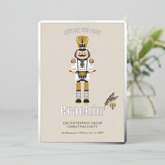 くるみエレガント割りクリスマスパーティーフェスティバル 箔招待状 (立ち正面)