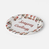 くるみエレガント割りクリスマスホリデーパーティー ペーパープレート (アングル)