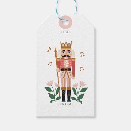 くるみエレガント割りバレエ玩具兵士へ&から ギフトタグ (正面)