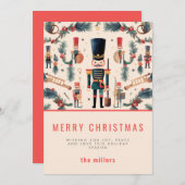 くるみエレガント割りモダンクリスマス シーズンカード (正面/裏面)