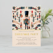 くるみエレガント割り金ゴールドクリスマスパーティの招待状 箔シーズンカード (立ち正面)